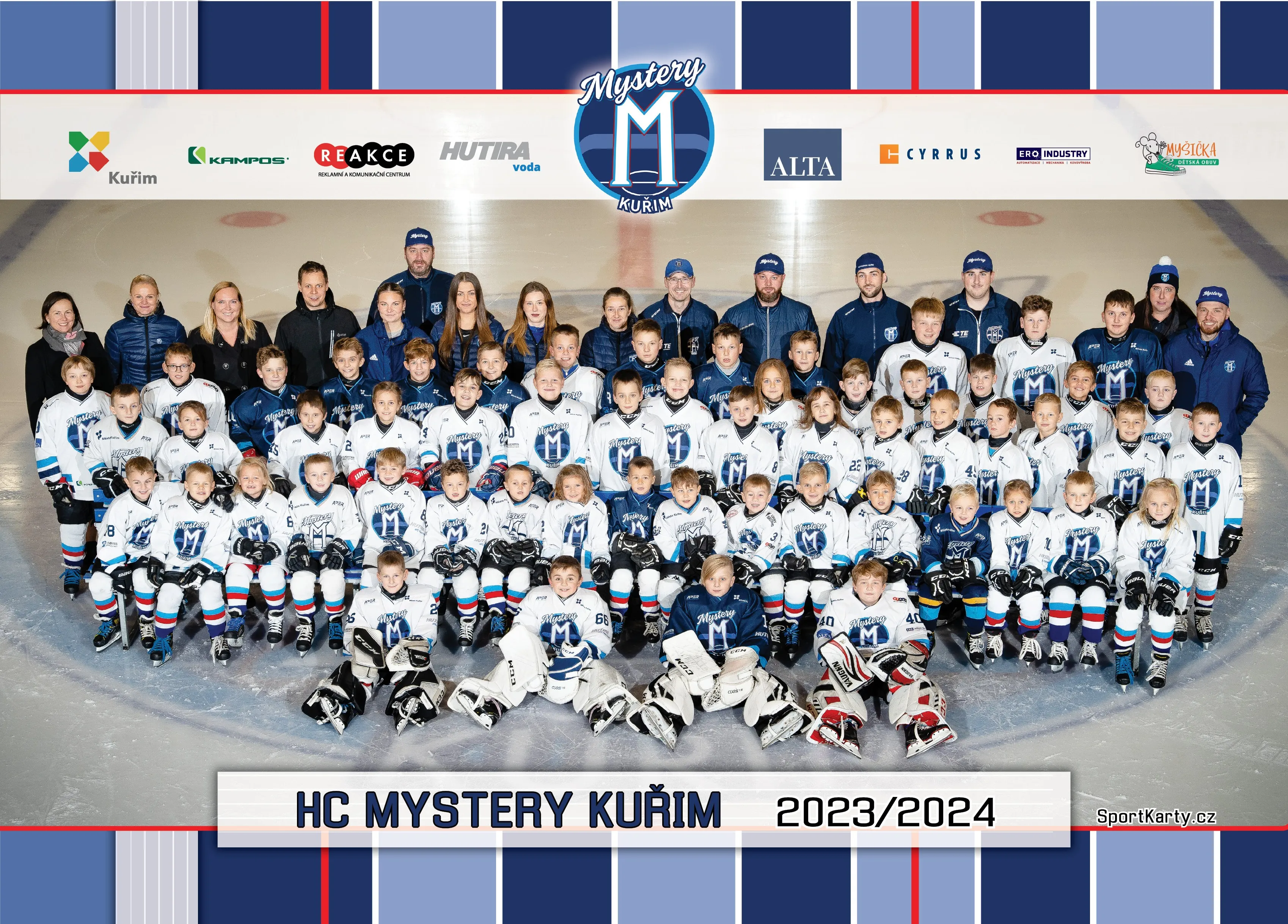 Společná fotografie mládežnických týmů HC Mystery Kuřim